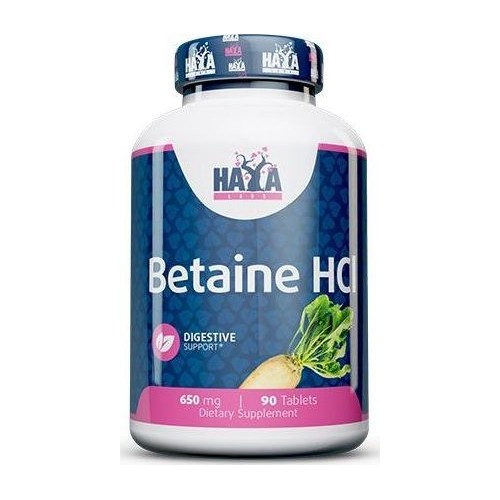 Haya Labs Betaine HCl 90 tabl. (Chlorowodorek betainy)