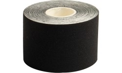 Taśma kinezjologiczna Yate Black - czarna, 5x500 cm