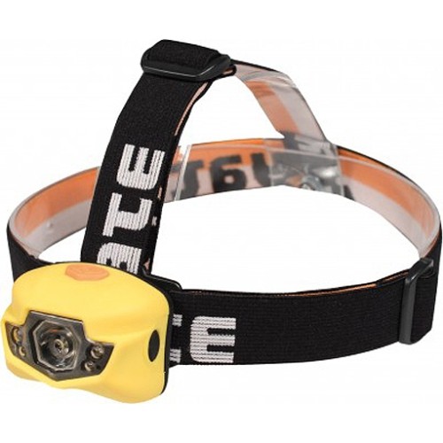 Latarka czołowa Yate Panter 3W Cree + 2 LED, żółta