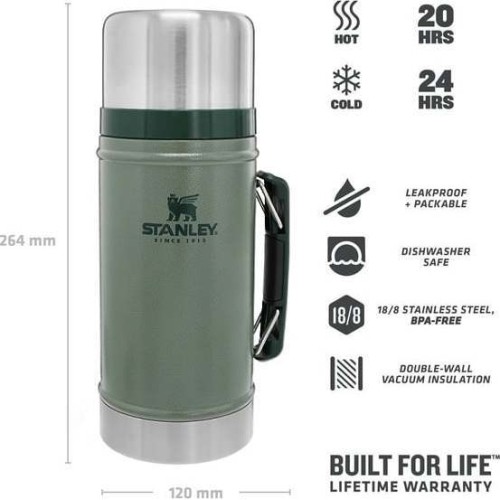 Termos na żywność Stanley Classic, 0,94l, Zielony