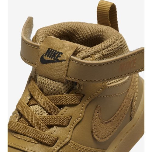 Buty dziecięce Nike Court Borough Mid 2 brązowe CD7784 701