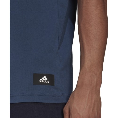 Koszulka męska Adidas M Fi Tee SS, niebieska