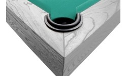 Stół bilardowy, Pool, Xray, 8 stóp, szary, standardowa tkanina żółto-zielona