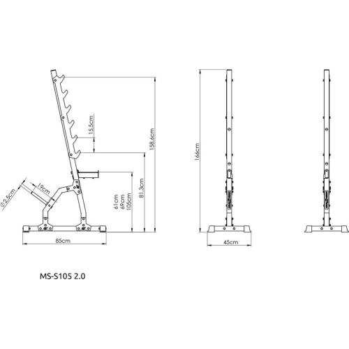Stojaki wielopoziomowe (2 sztuki) MS-S105 2.0 - Marbo Sport