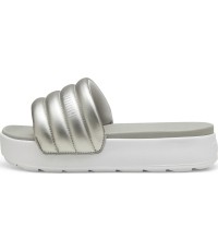 Klapki damskie Puma Karmen Slide Puffy White Silver 395399 03