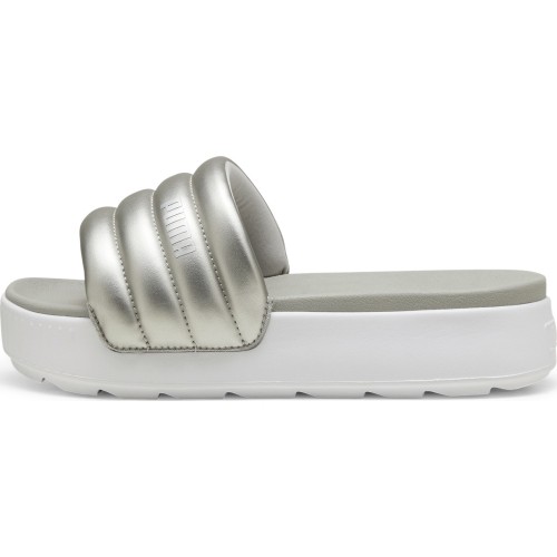 Klapki damskie Puma Karmen Slide Puffy White Silver 395399 03