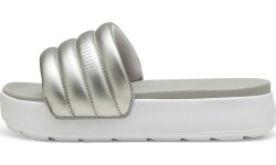 Klapki damskie Puma Karmen Slide Puffy White Silver 395399 03
