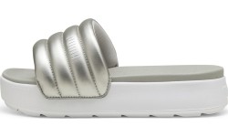 Klapki damskie Puma Karmen Slide Puffy White Silver 395399 03