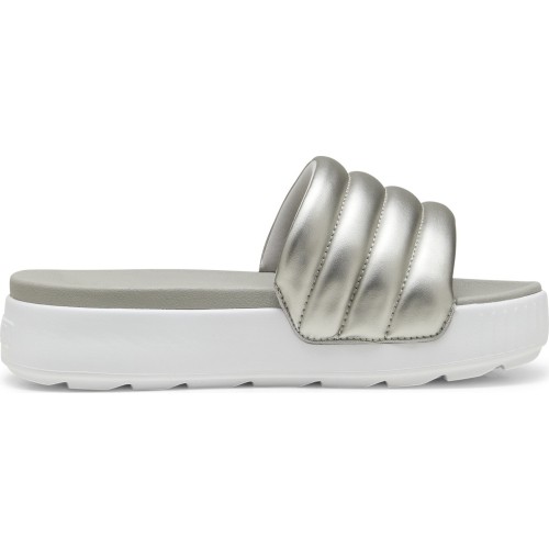 Klapki damskie Puma Karmen Slide Puffy White Silver 395399 03