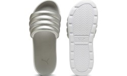 Klapki damskie Puma Karmen Slide Puffy White Silver 395399 03