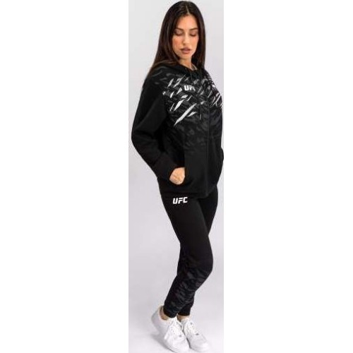 Damska replika bluzy z zamkiem błyskawicznym UFC Fusion by Venum - czarna