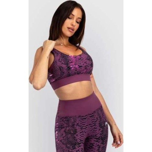 Damski biustonosz sportowy Venum Amazonia - fioletowy