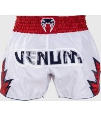 Spodenki Venum Inferno Muay Thai - biały/czerwony