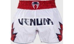 Spodenki Venum Inferno Muay Thai - biały/czerwony
