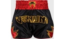 Spodenki Venum Inferno Muay Thai - czarny/złoty/czerwony