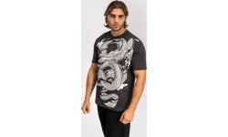 Koszulka męska Venum Dragon's Flight - Szary węgiel/kremowa biel