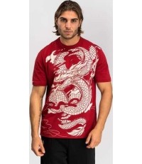 Koszulka męska Venum Dragon's Flight - wiśniowa czerwień/kremowa biel