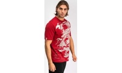 Koszulka męska Venum Dragon's Flight - wiśniowa czerwień/kremowa biel