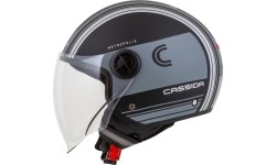 Kask motocyklowy Cassida Handy Metropolis Vision matowy czarny/szary/szary odblaskowy