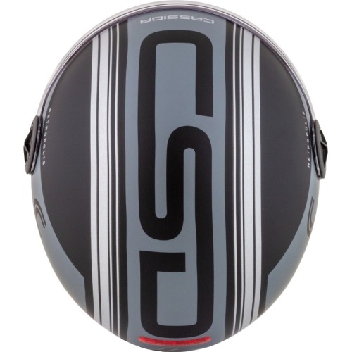Kask motocyklowy Cassida Handy Metropolis Vision matowy czarny/szary/szary odblaskowy