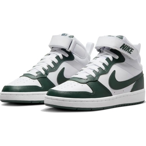 Nike Avalynė Paaugliams Court Borough Mid 2 White Green CD7782 119