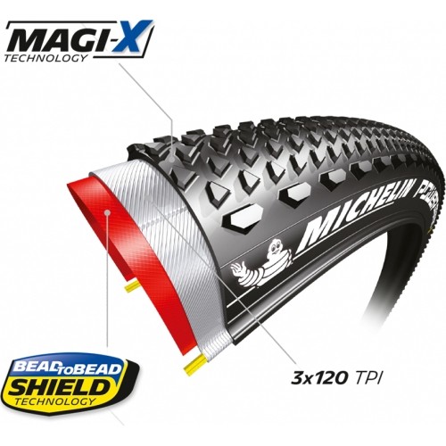 Padanga MICHELIN Power Gravel Classic 700 x 35C (35-622) // bekamerinė, sulankstoma