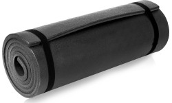 Dwuwarstwowa poduszka do spania 180x50x1 cm o zwiększonej odporności mechanicznej czarna Spokey CAMPINOS