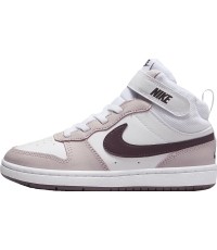 Buty dziecięce Nike Court Borough Mid 2 White Violet CD7783 118