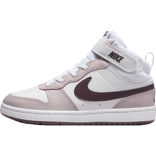 Buty dziecięce Nike Court Borough Mid 2 White Violet CD7783 118