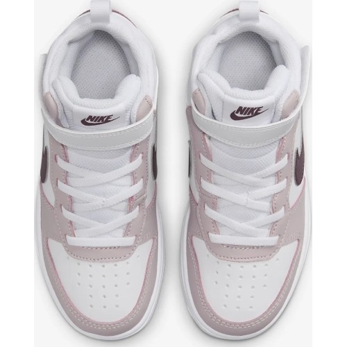 Buty dziecięce Nike Court Borough Mid 2 White Violet CD7783 118