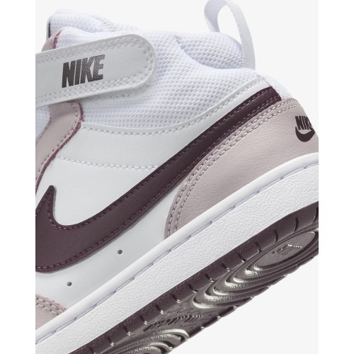 Buty dziecięce Nike Court Borough Mid 2 White Violet CD7783 118