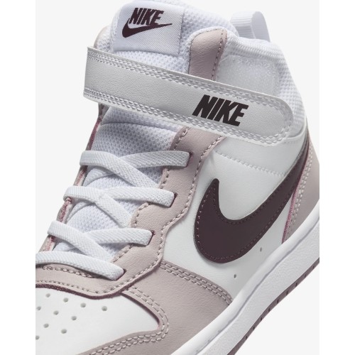 Buty dziecięce Nike Court Borough Mid 2 White Violet CD7783 118
