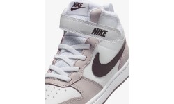 Buty dziecięce Nike Court Borough Mid 2 White Violet CD7783 118