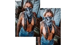 Ocieplacz na szyję W-TEC Black Heart Bandest - Bones