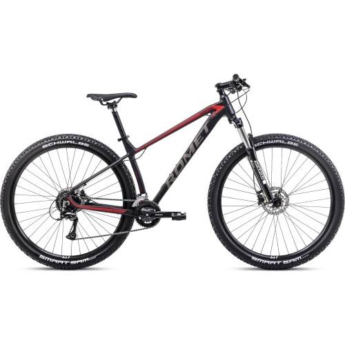 Dviratis Romet Mustang M1 2024 czarno-czerwony