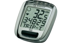 Licznik rowerowy SIGMA 700, 8 funkcji (srebrny)