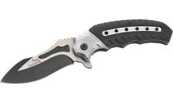 Nóż zamykający COBRA 20cm z blokadą bezpieczeństwa srebrno-czarny