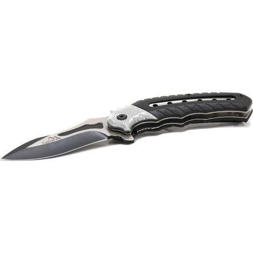 Nóż zamykający COBRA 20cm z blokadą bezpieczeństwa srebrno-czarny