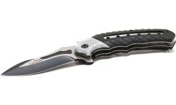 Nóż składany COBRA 20 cm z blokadą bezpieczeństwa, srebrno-czarny