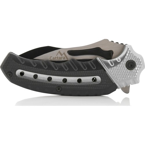 Nóż zamykający COBRA 20cm z blokadą bezpieczeństwa srebrno-czarny