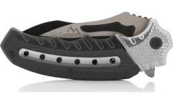 Nóż zamykający COBRA 20cm z blokadą bezpieczeństwa srebrno-czarny