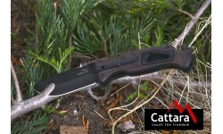 Nóż składany z blokadą, czarne ostrze, 21,7 cm