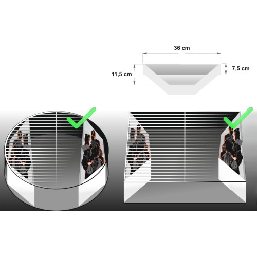 Pudełko do grillowania pośredniego 2 szt.