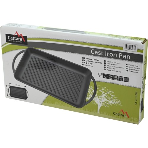 Patelnia do grillowania z uchwytami LITINA 33x21,5cm