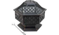 Palenisko HEXAGON w miedzianej patynie z pokrywą