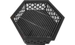 Palenisko HEXAGON w miedzianej patynie z pokrywą