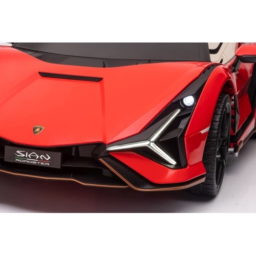 Pojazd elektryczny Lamborghini SIAN, czerwony