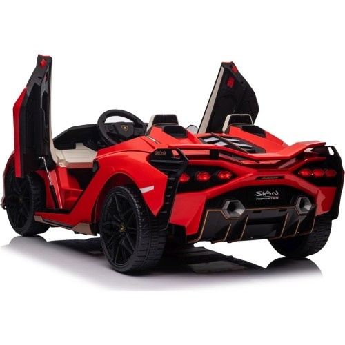 Pojazd elektryczny Lamborghini SIAN, czerwony