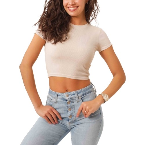 Bluzka damska Glo Story, kremowa WPO 4437-3