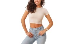 Bluzka damska Glo Story, kremowa WPO 4437-3
